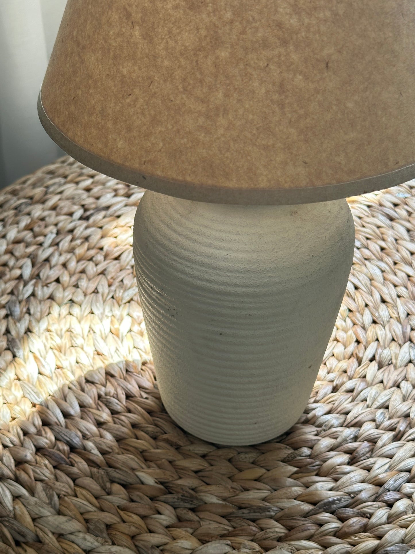 Ceramic Lamp Base with Vintage Shade