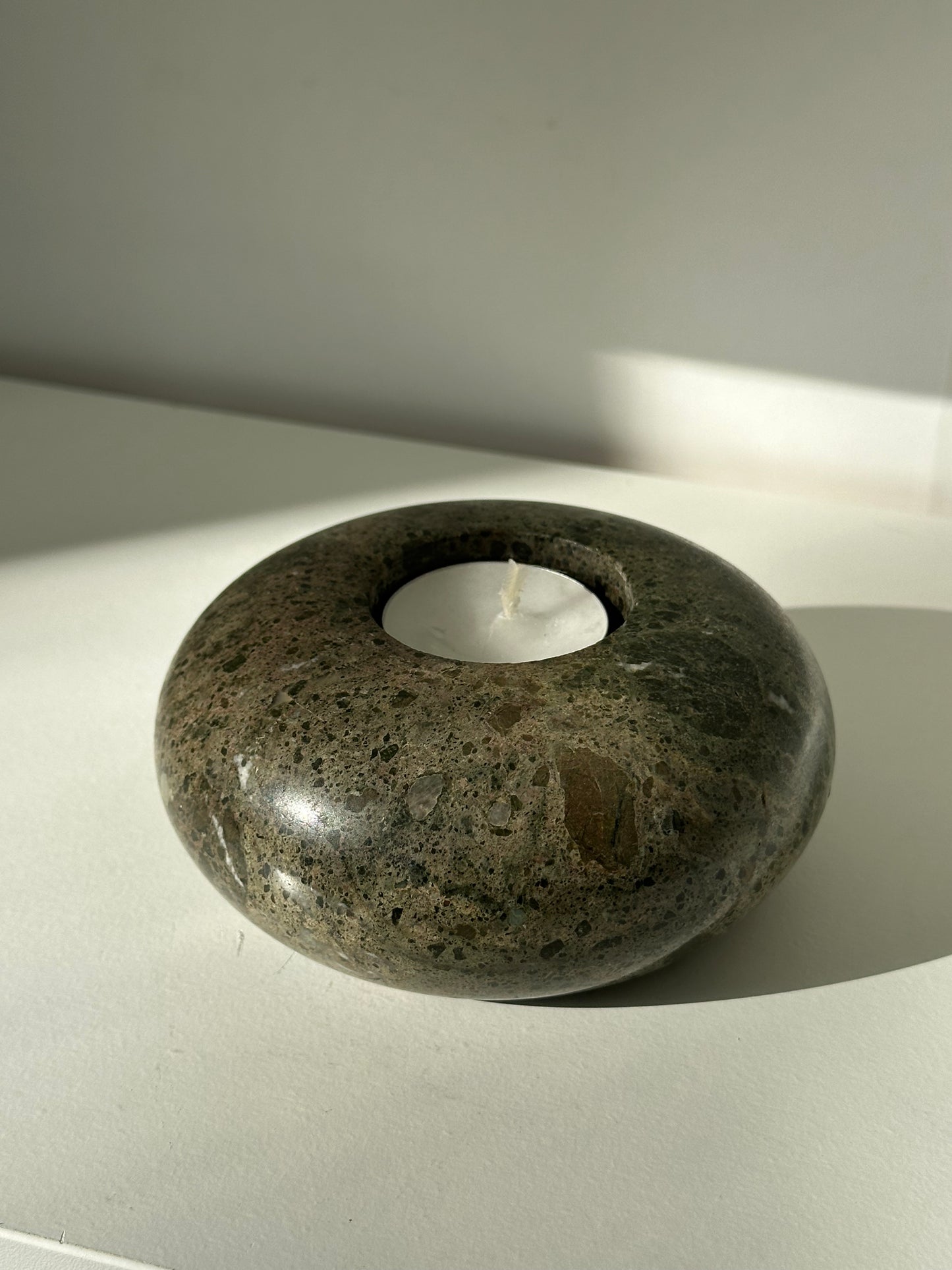 Green Marble Candle Holder
