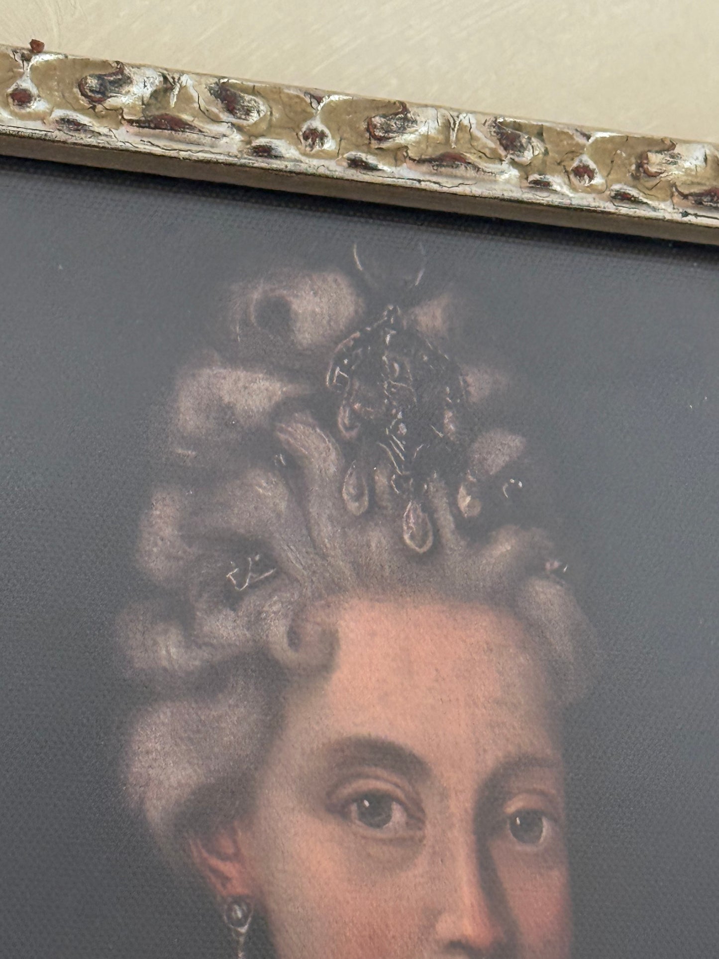 Pair of Vintage Frames with Portrait Paintings (reprinted on canvas)