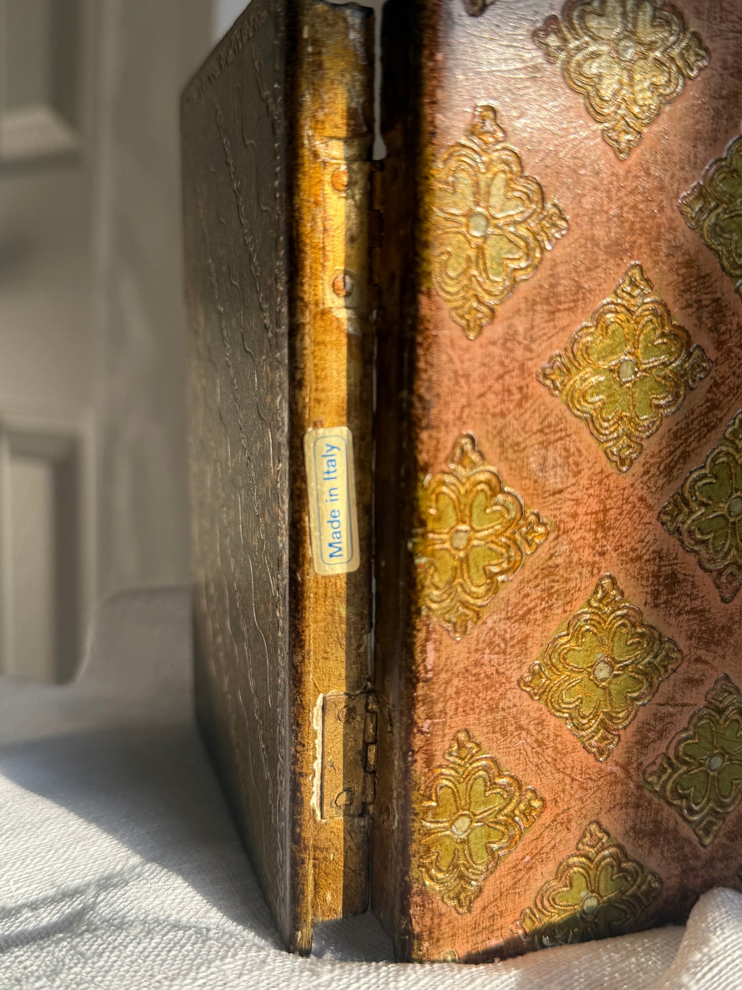 Antique Florentine Double Frame/Book Made in Italy