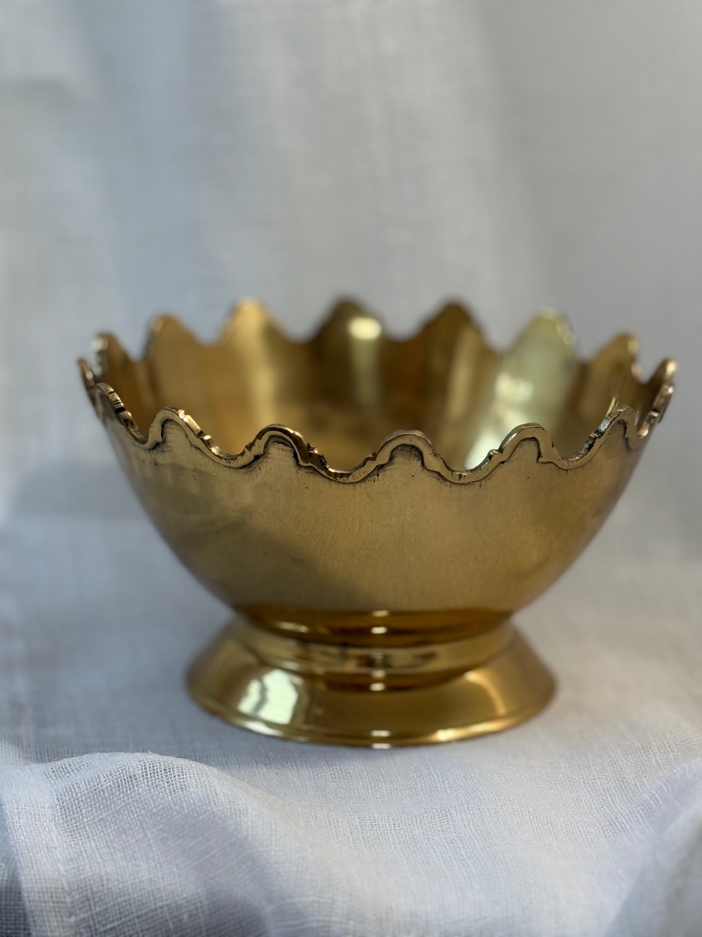 Antique Brass Crown Vessel