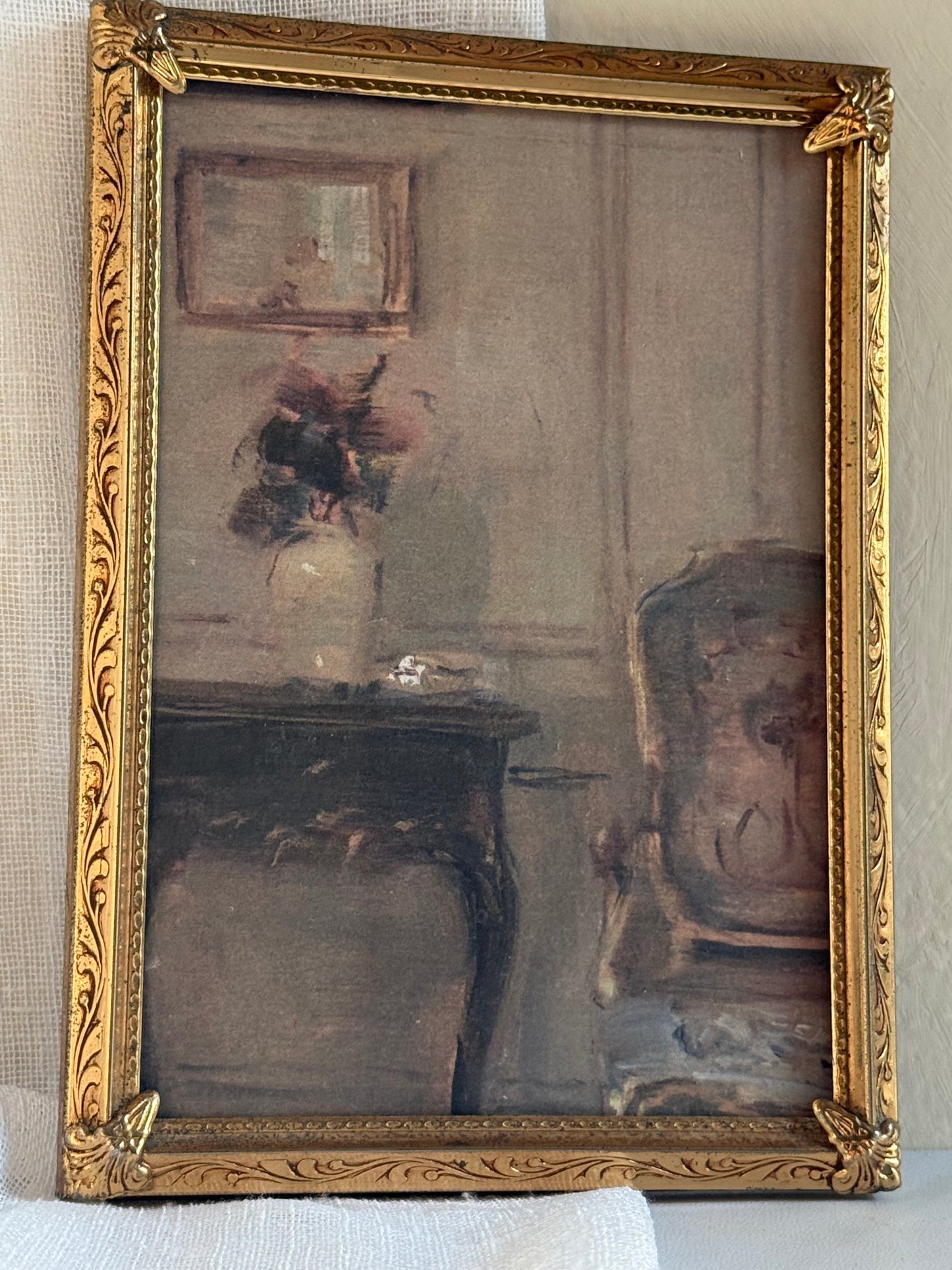 Antique Frame with Still Life Print