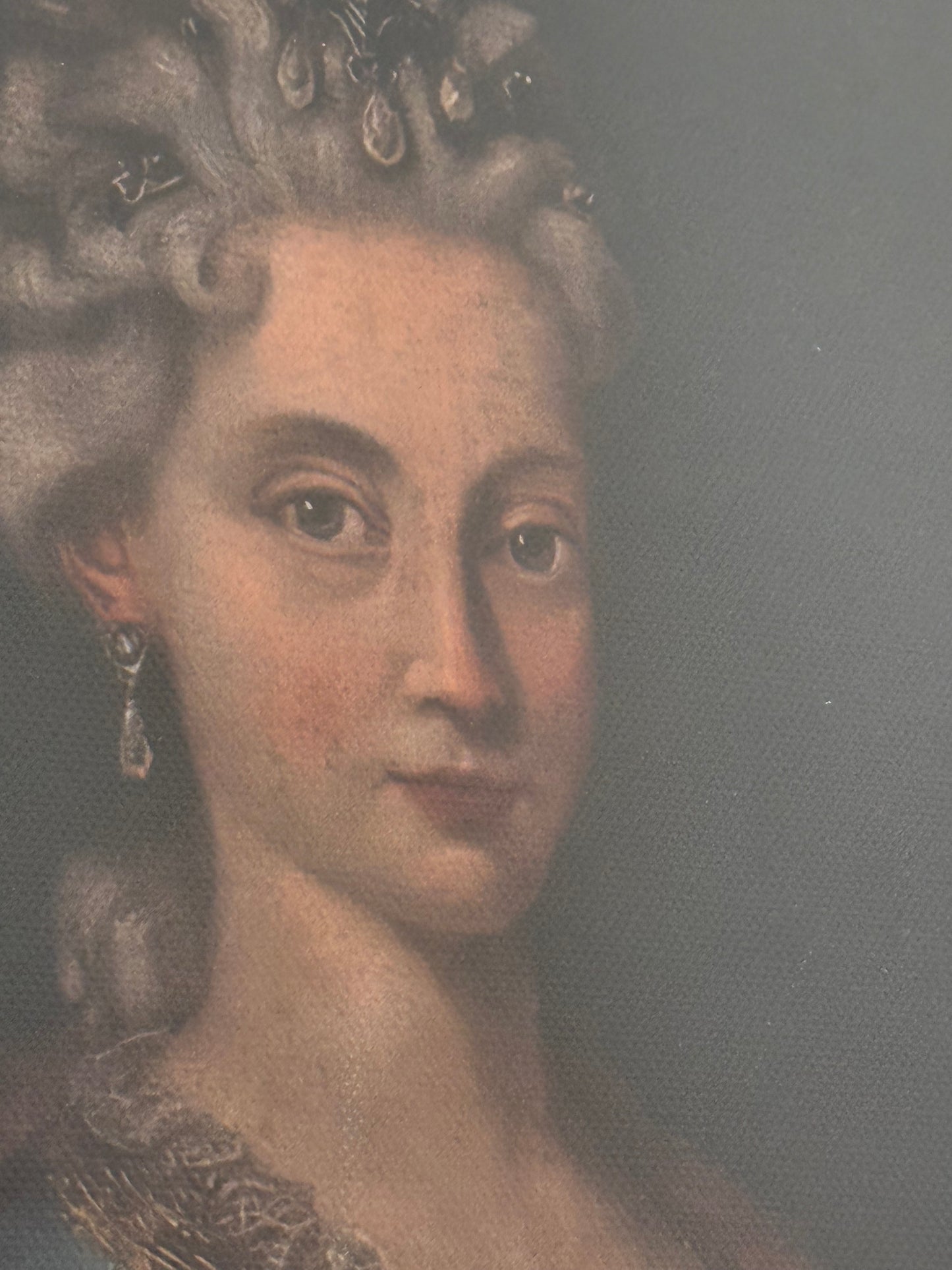 Pair of Vintage Frames with Portrait Paintings (reprinted on canvas)