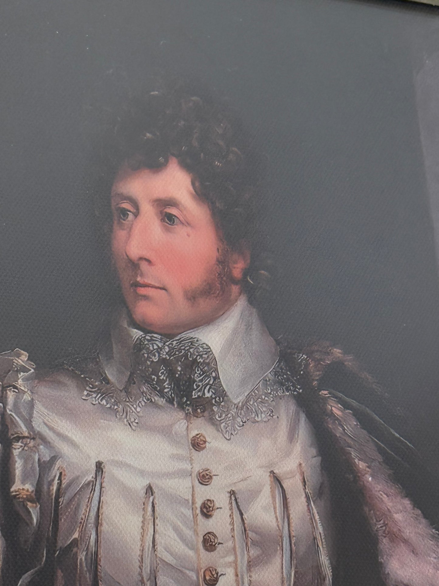 Pair of Vintage Frames with Portrait Paintings (reprinted on canvas)