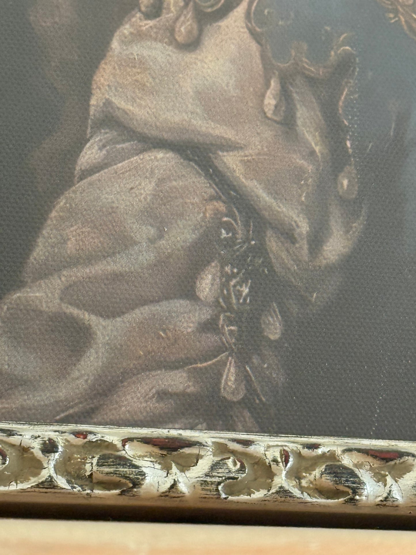 Pair of Vintage Frames with Portrait Paintings (reprinted on canvas)