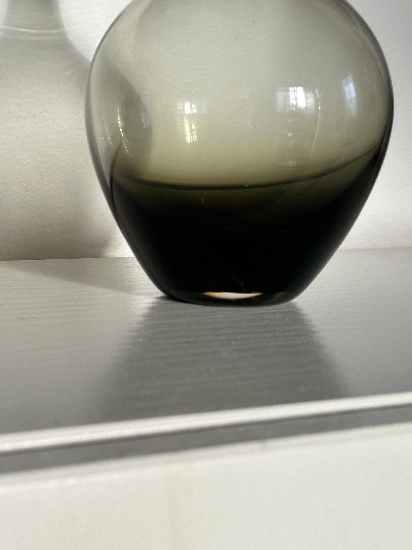 Tall Smoky Glass Vase