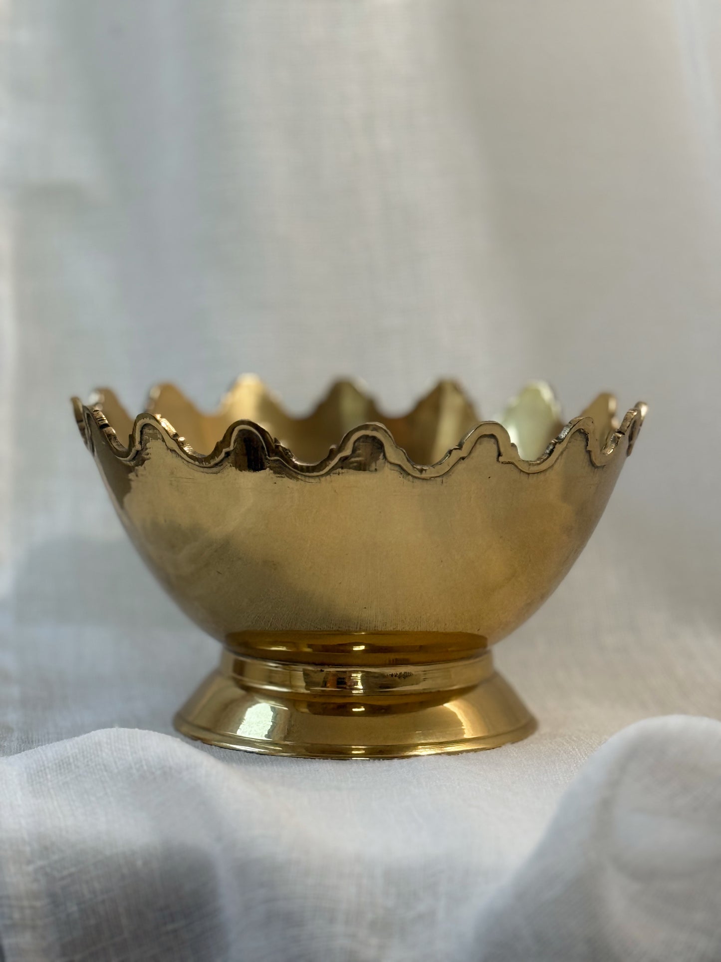 Antique Brass Crown Vessel