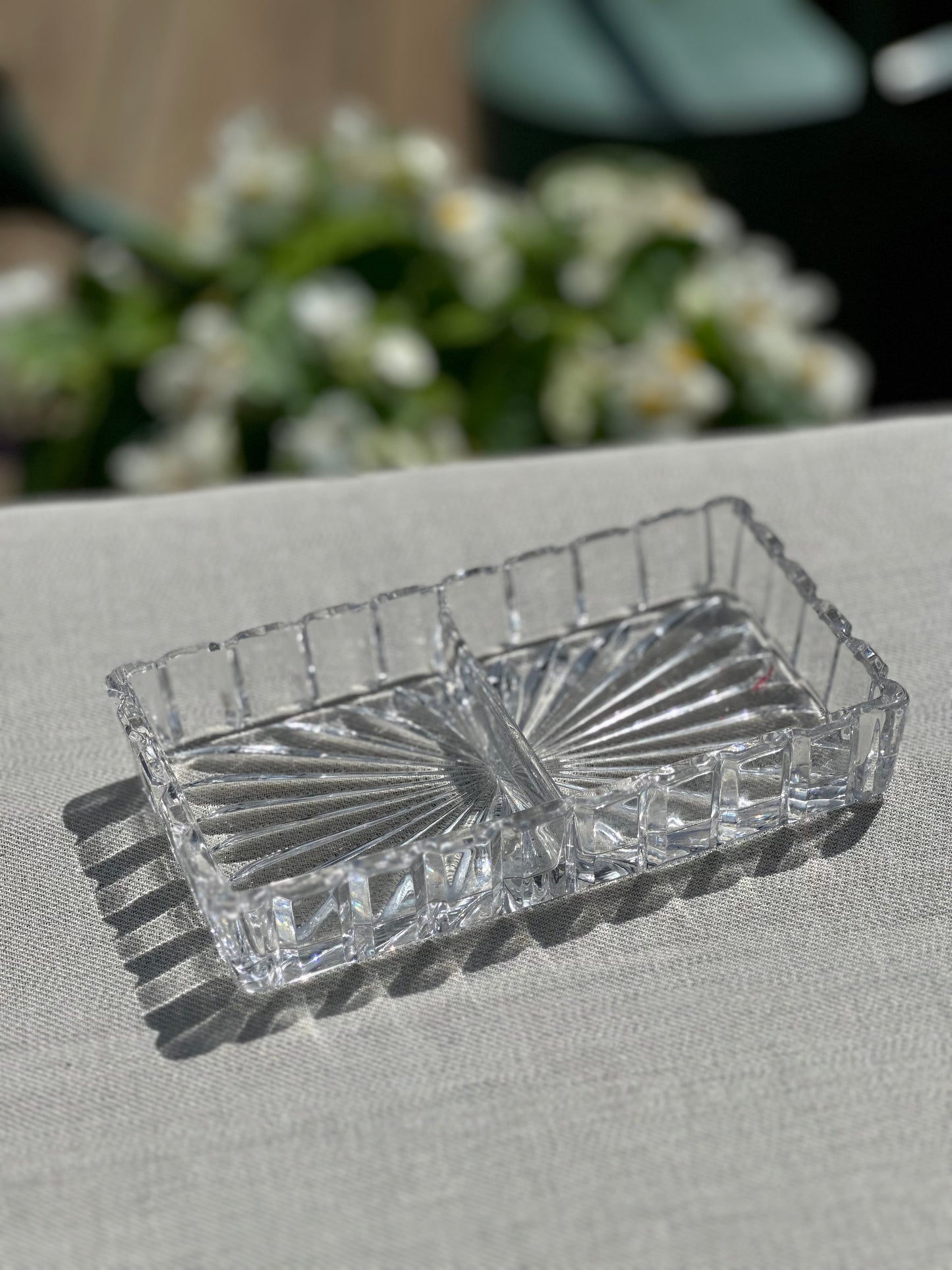 Crystal Dish with 2 Slots