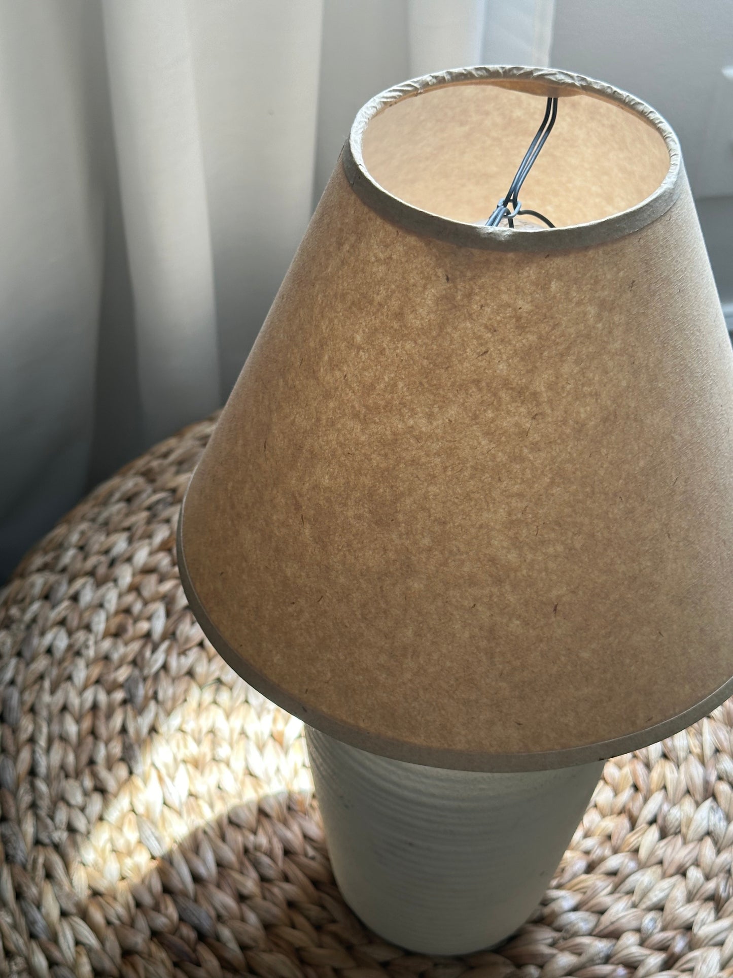 Ceramic Lamp Base with Vintage Shade