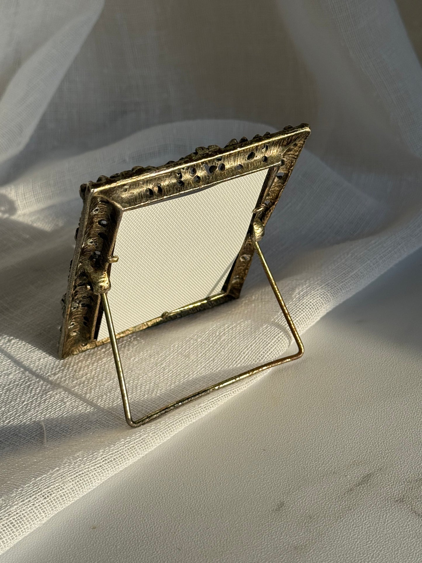 Small Antique Frame with Still Life Painting Printed on Canvas