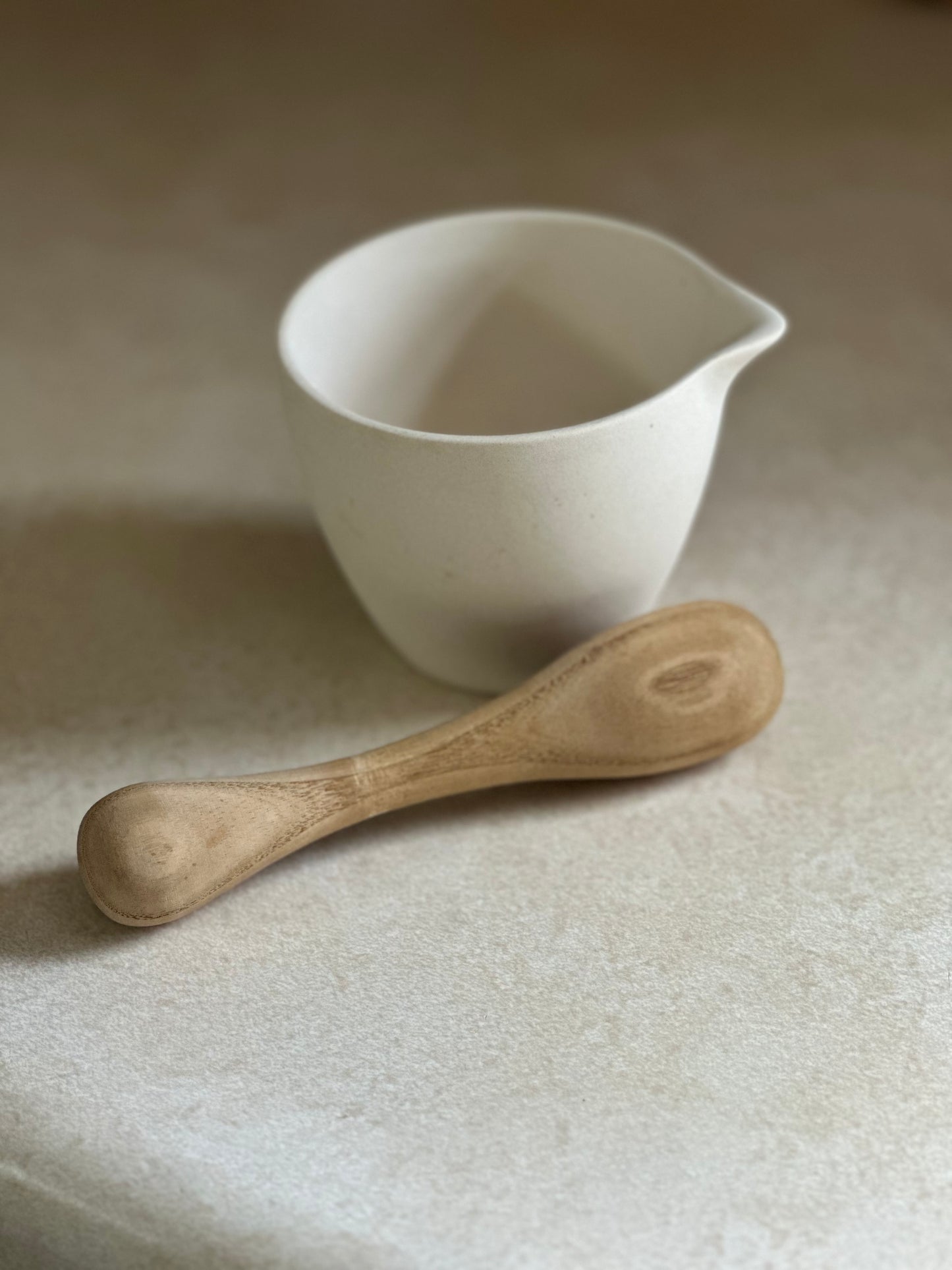 Ceramic Mortar with Wood Pestle