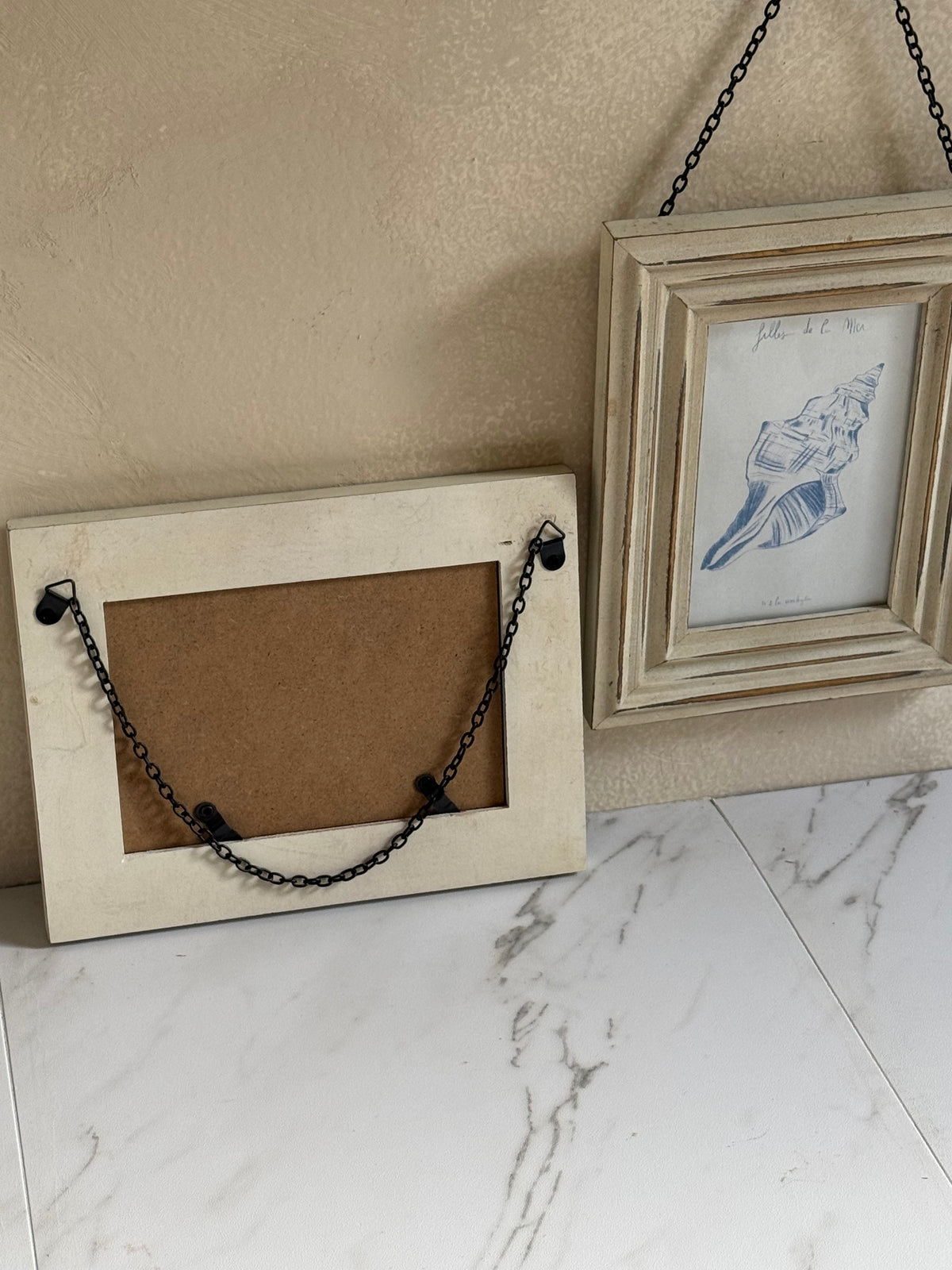 Pair of Hanging Frames with Coastal Prints