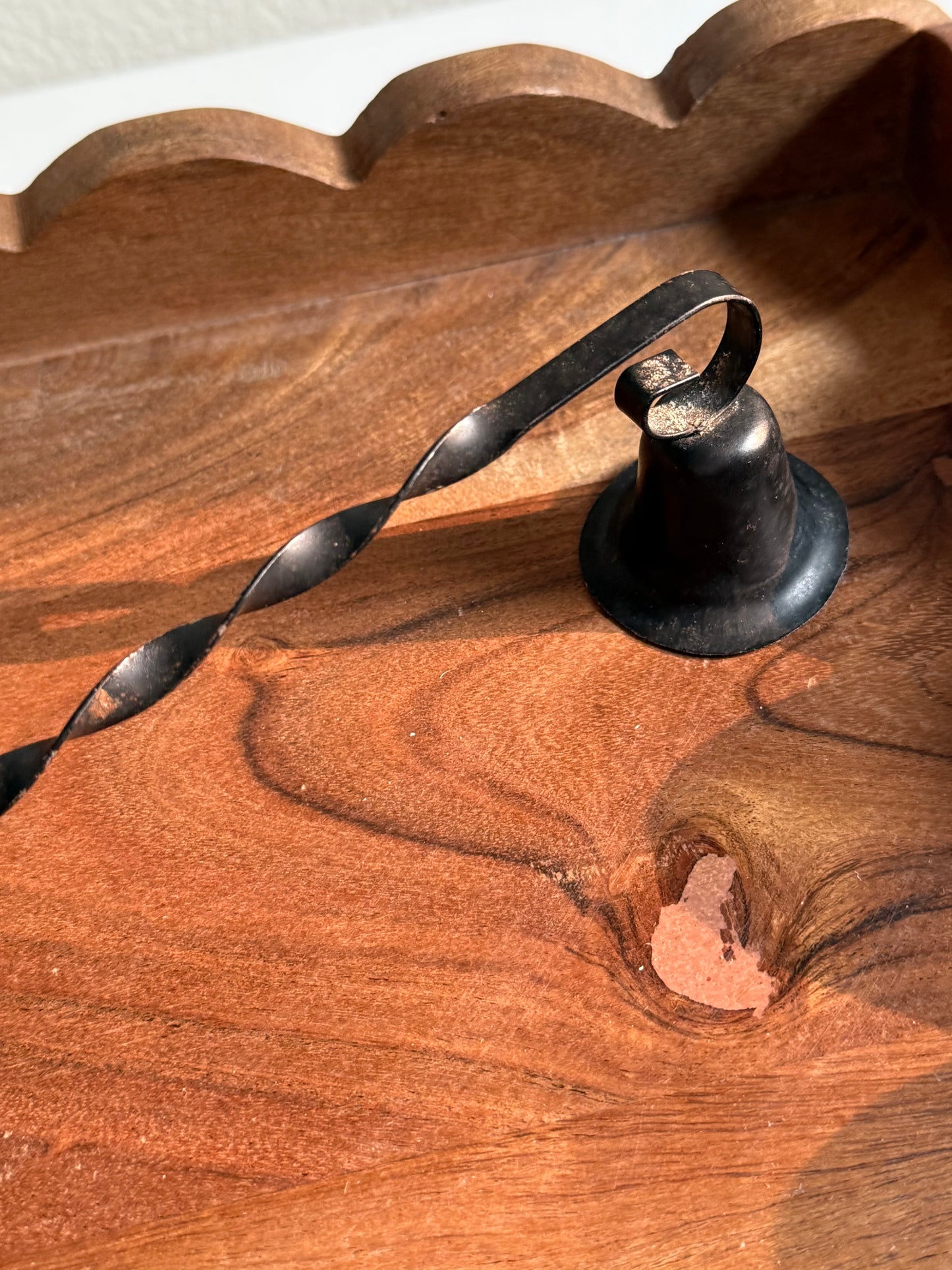 Black Curled Metal Candle Snuffer