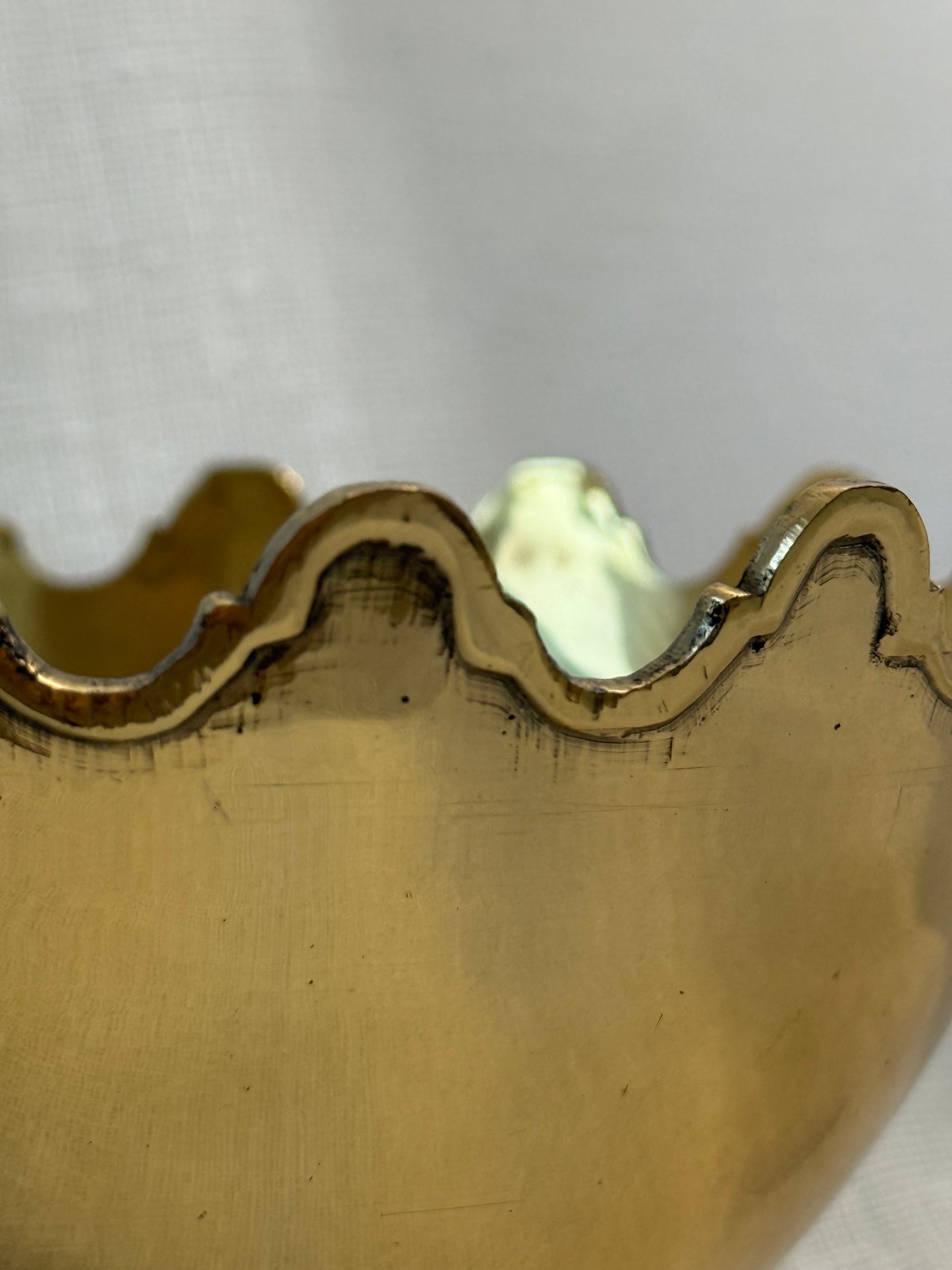 Antique Brass Crown Vessel