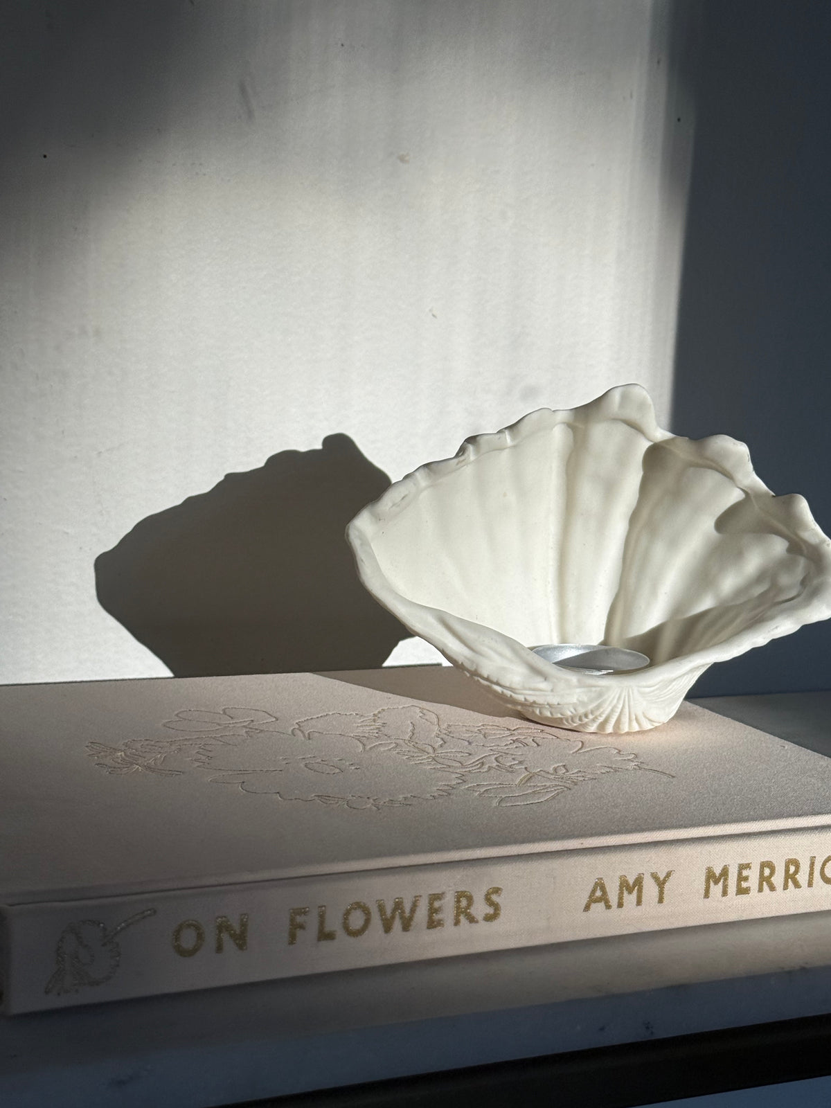 Porcelain Seashell Candle Holder