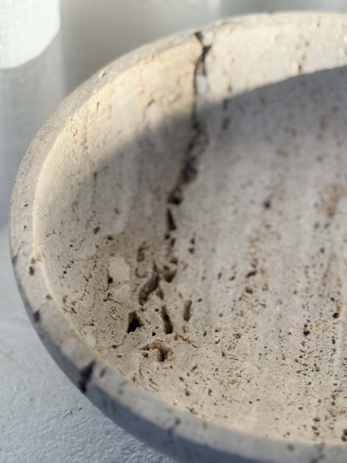 Travertine Stone Bowl