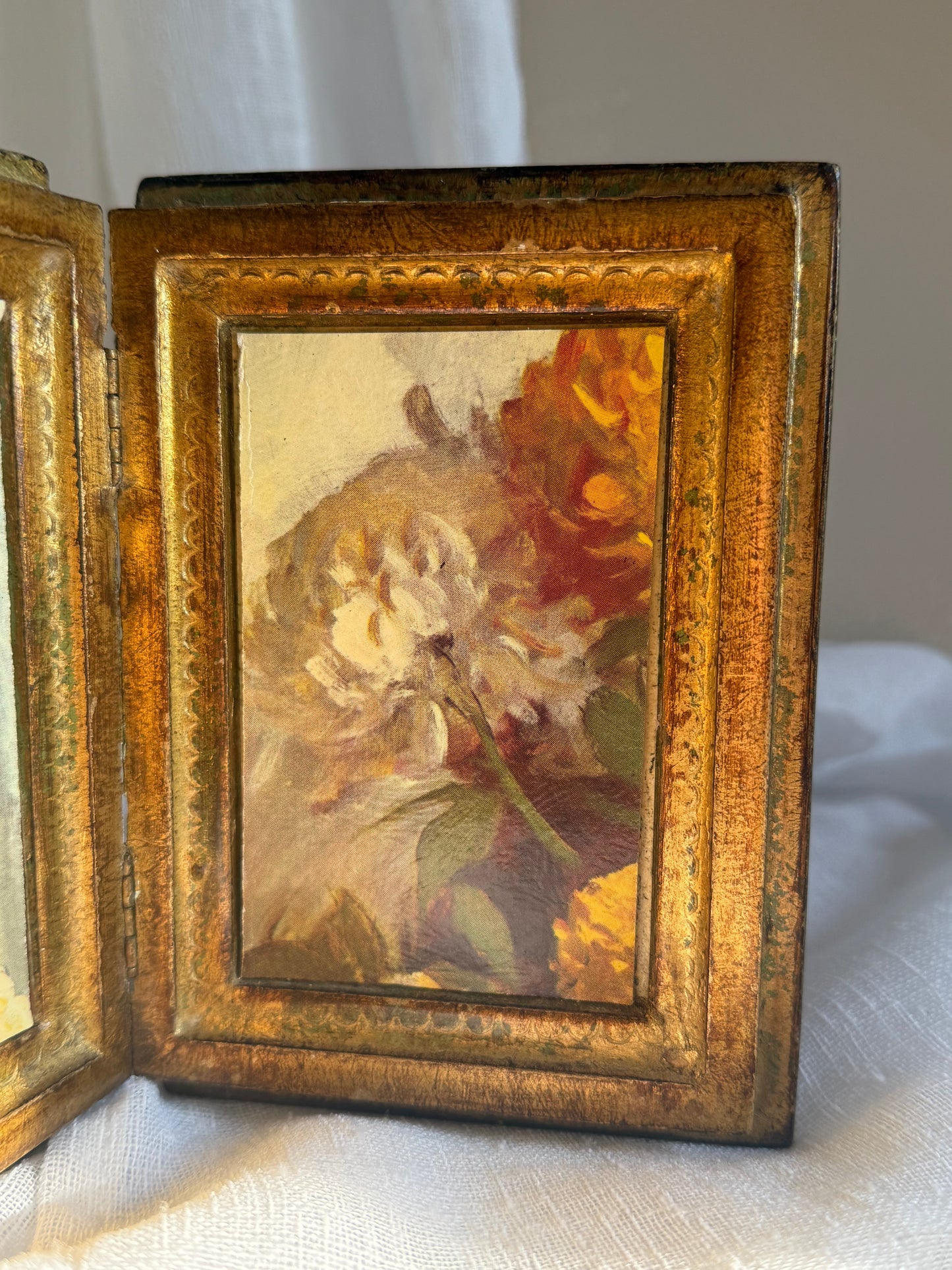Antique Florentine Double Frame/Book Made in Italy