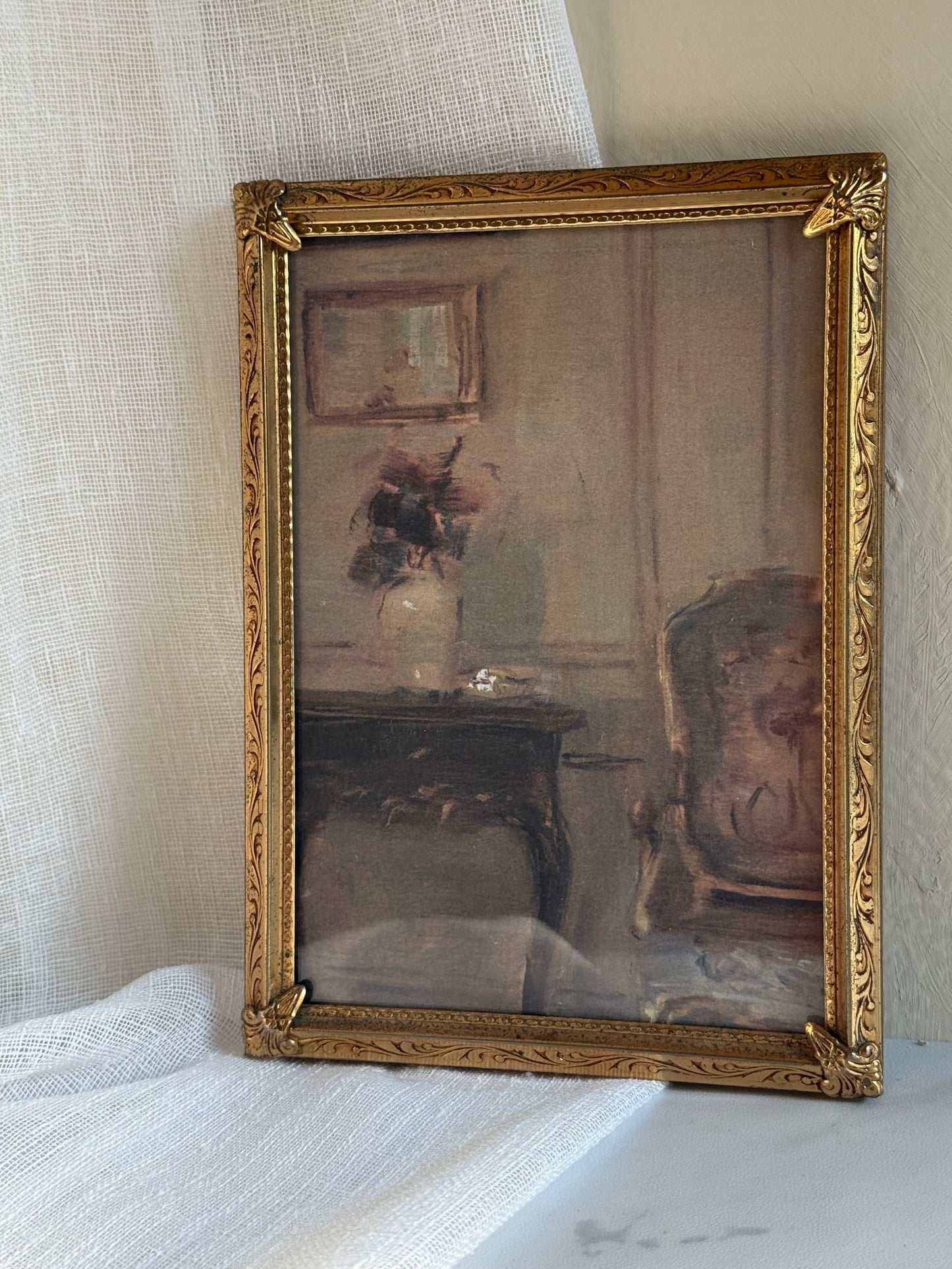 Antique Frame with Still Life Print
