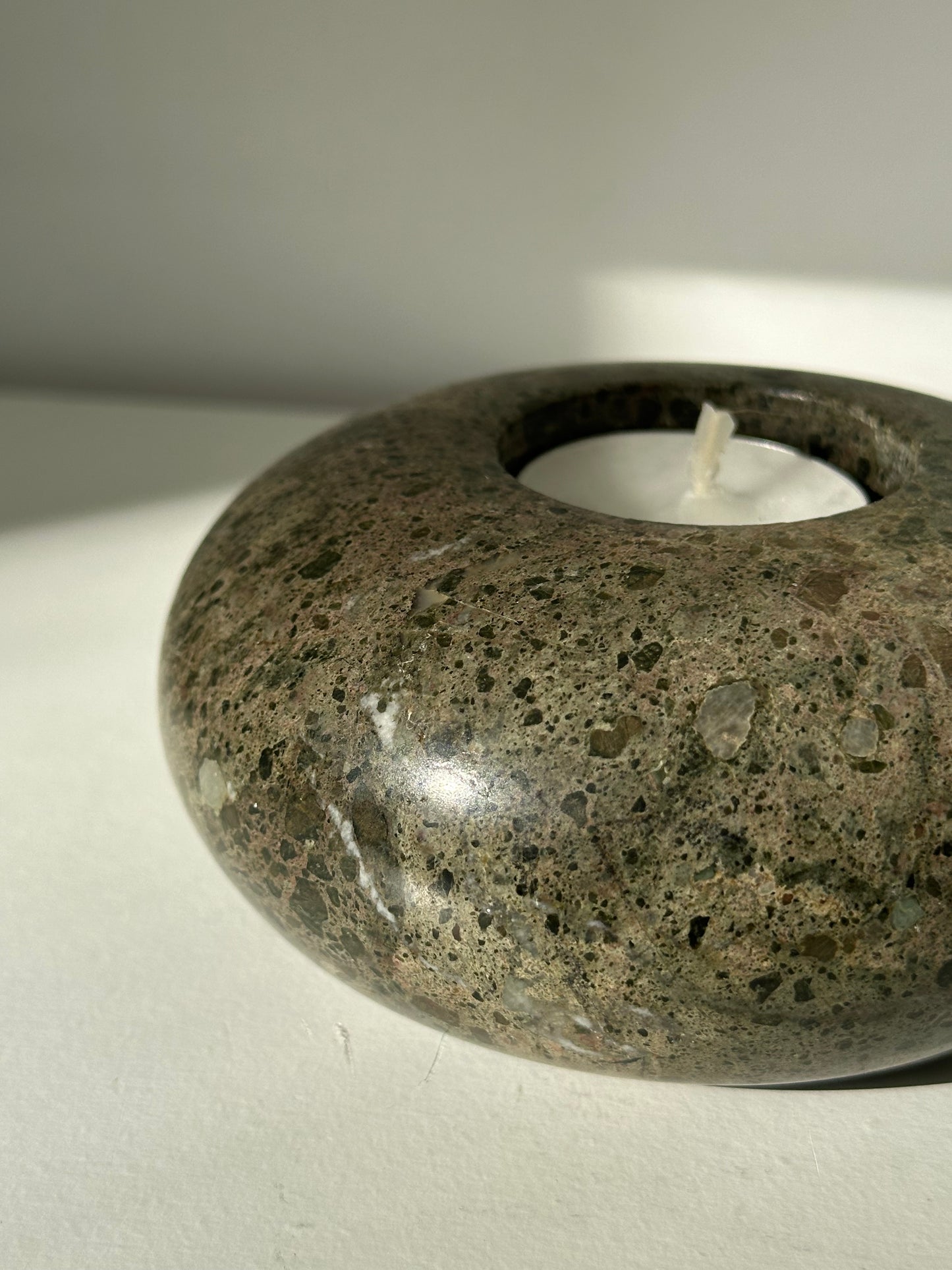 Green Marble Candle Holder