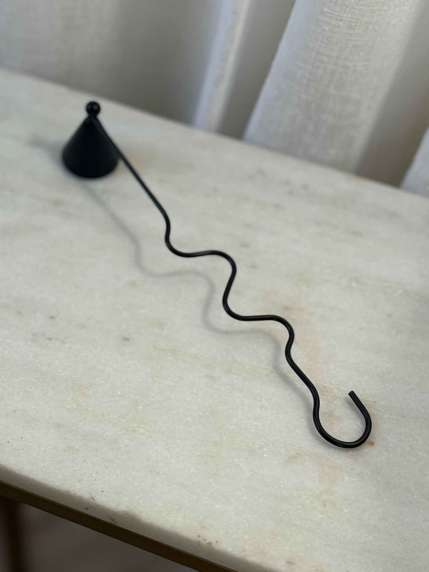 Black Wavy Candle Snuffer