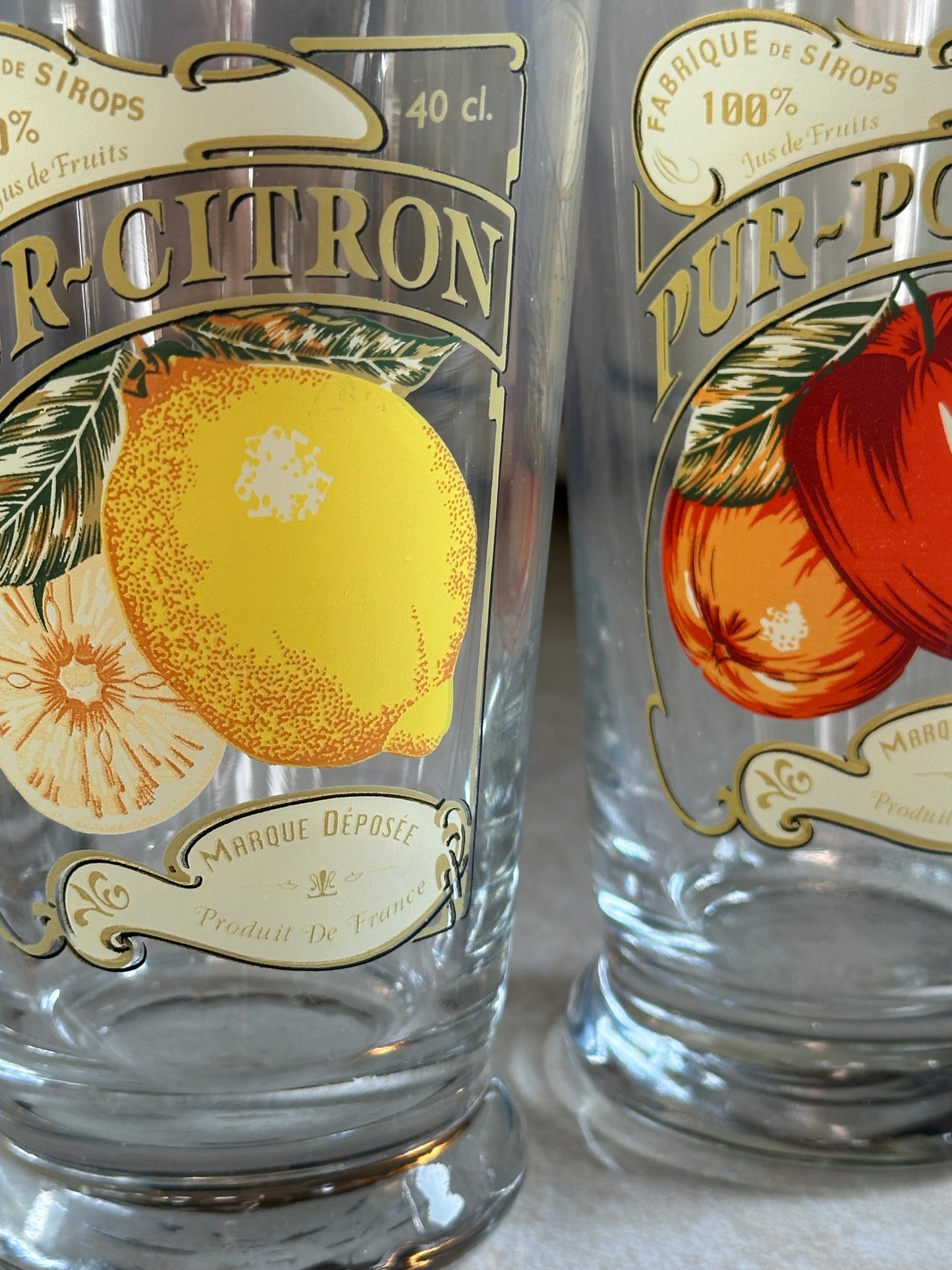 Set of 4 Fruit Glasses
