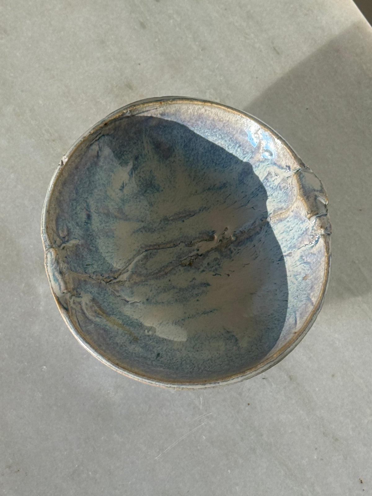 Handmade Blue Ceramic Dish