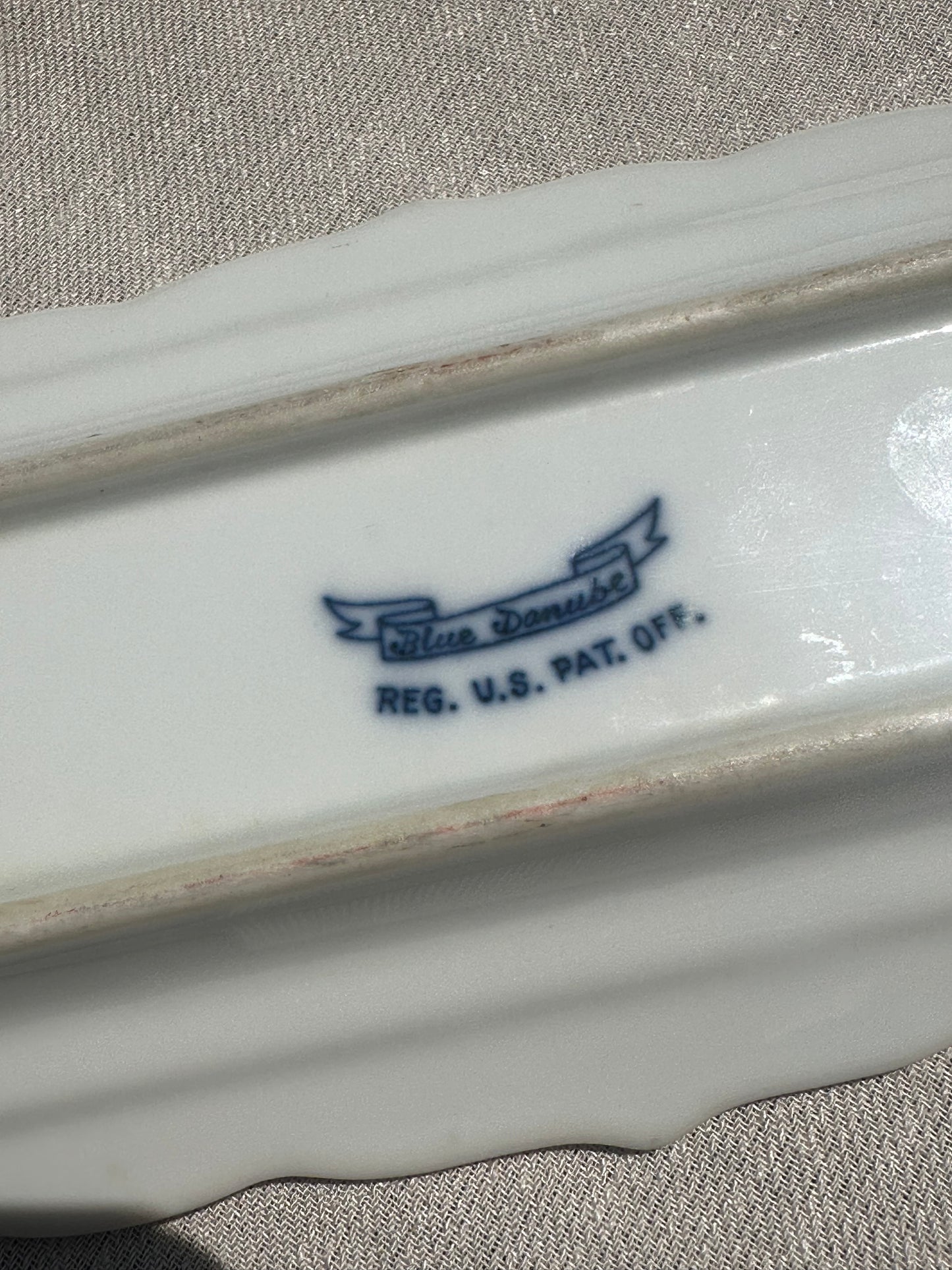 Blue and White Porcelain Butter Dish