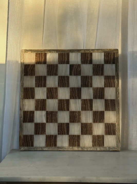 Vintage Marble Chess Board (no pieces)