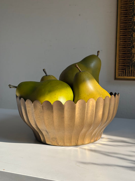 Brass Scalloped Vessel