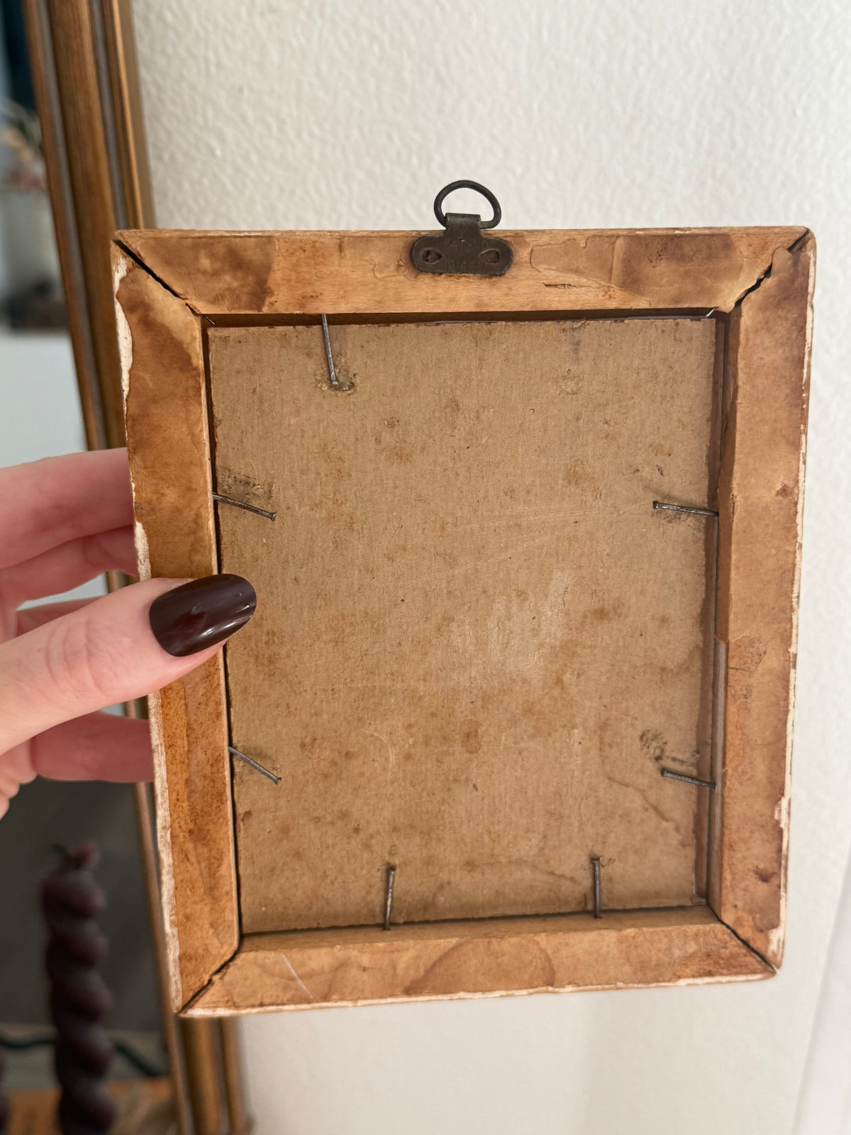 Antique Frame with Floral Print