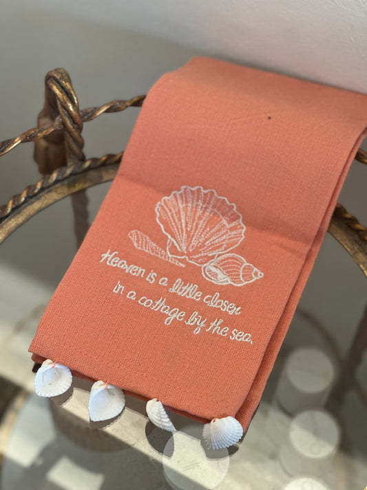 Orange Seashell Towel