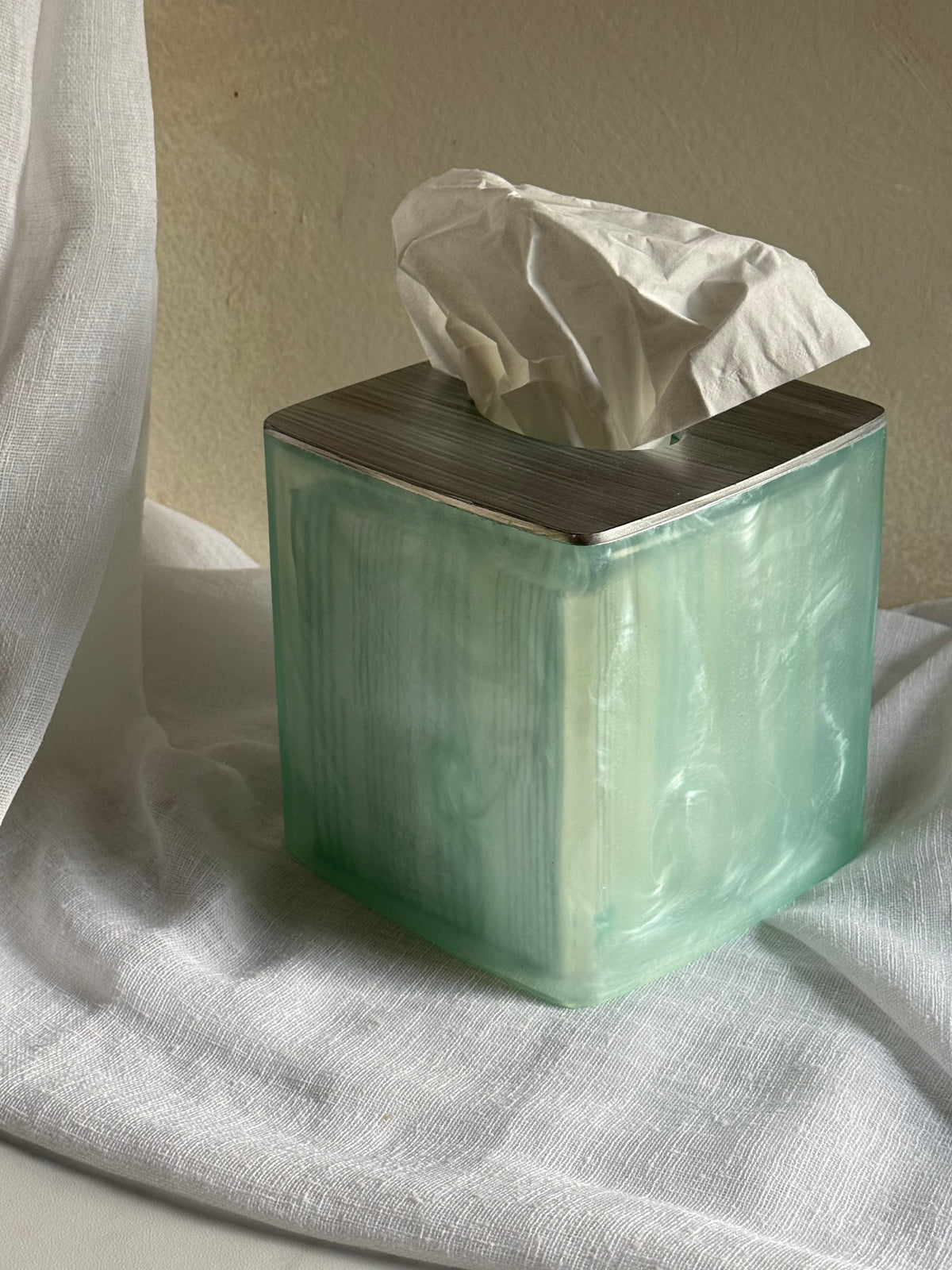Y2K Baby Blue Resin Tissue Box