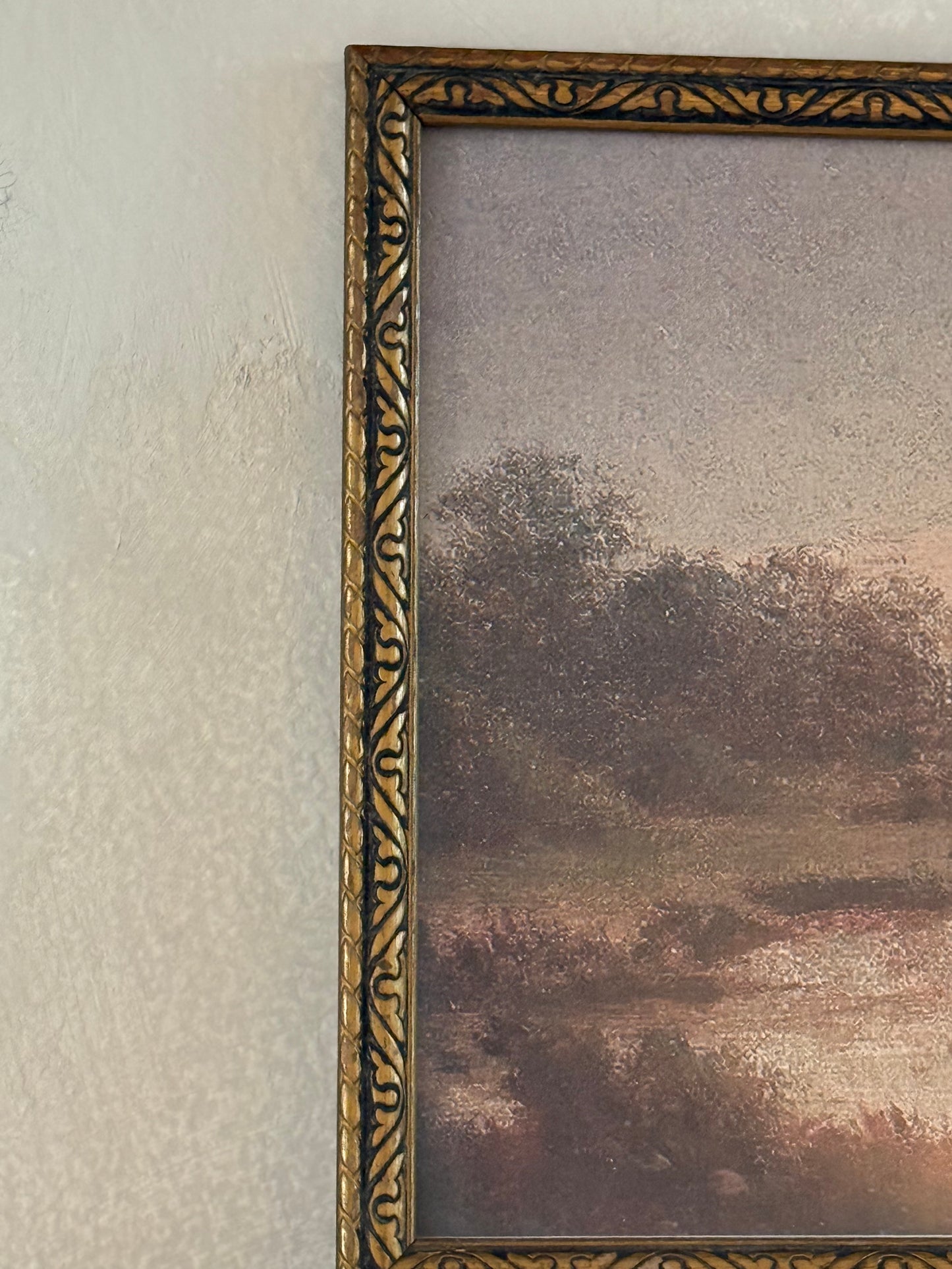Antique Frame with Landscape Painting (print)