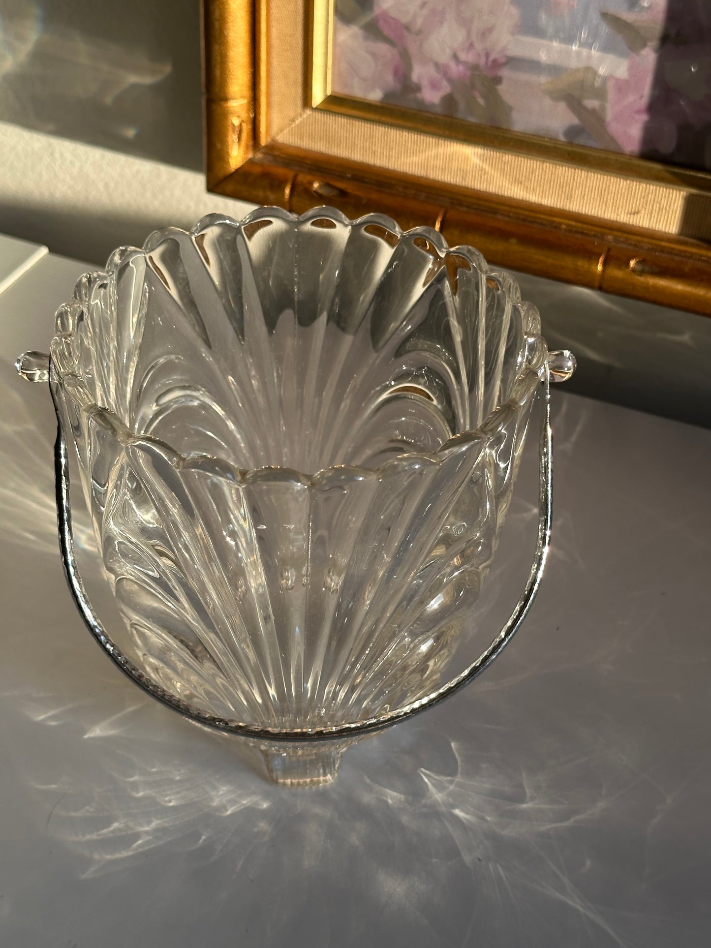 Glass Seashell Ice Bucket