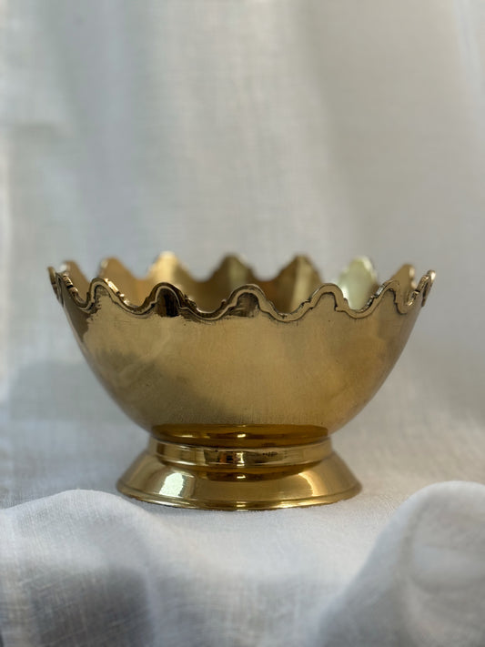 Antique Brass Crown Vessel