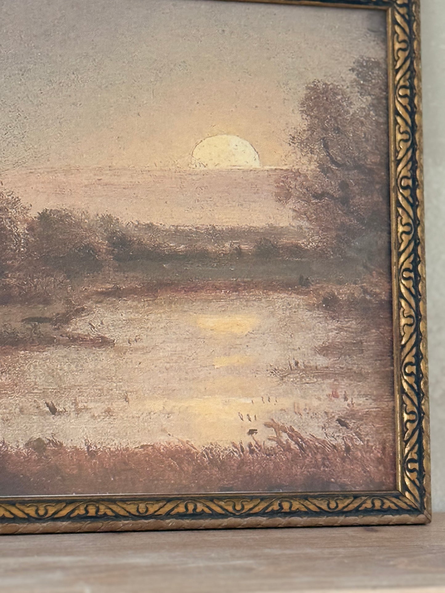 Antique Frame with Landscape Painting (print)