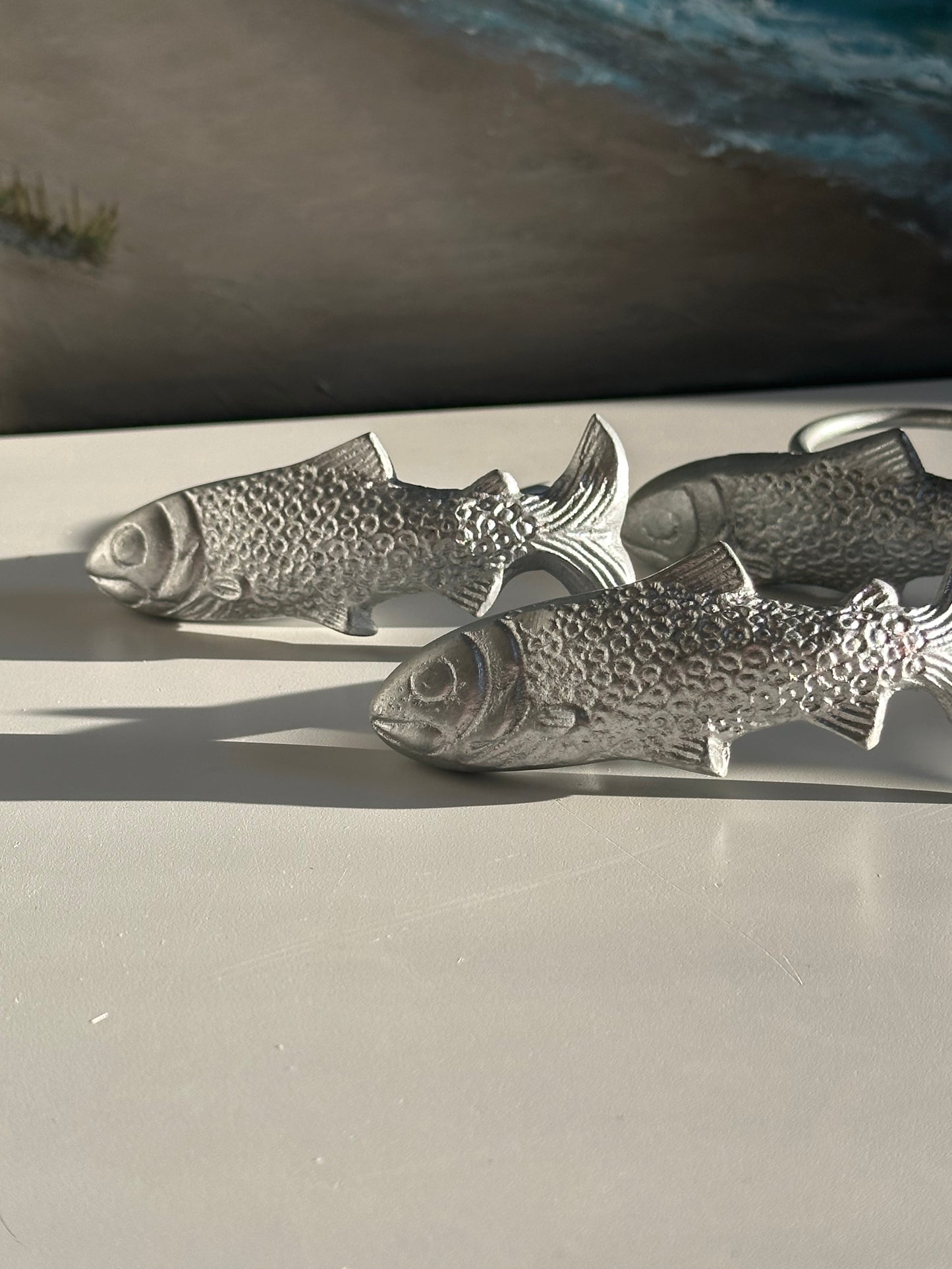 Set of 4 Silver Fish Napkin Rings