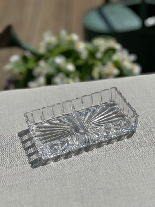 Crystal Dish with 2 Slots