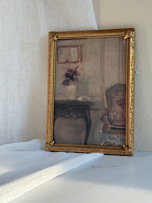 Antique Frame with Still Life Print
