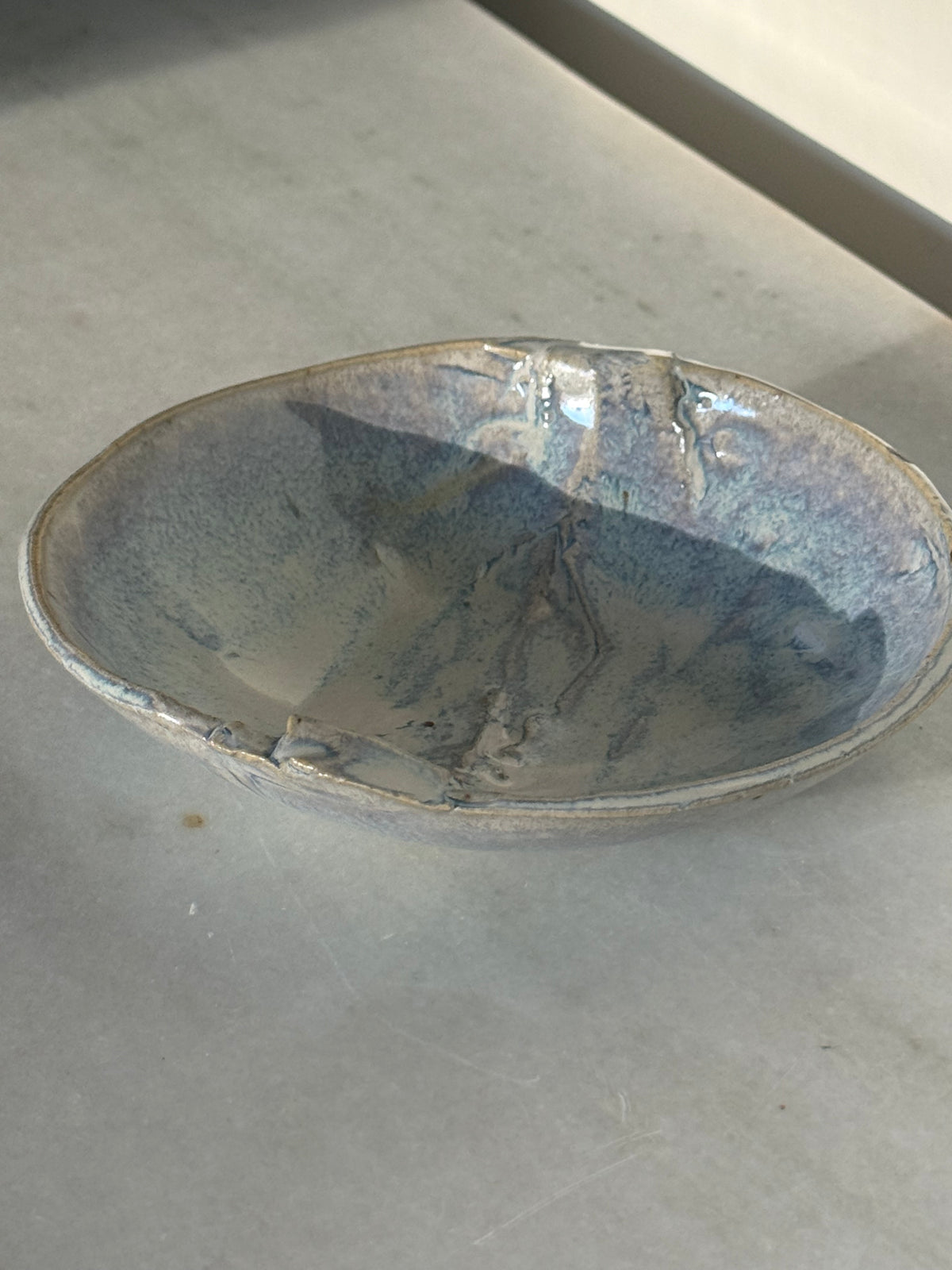 Handmade Blue Ceramic Dish