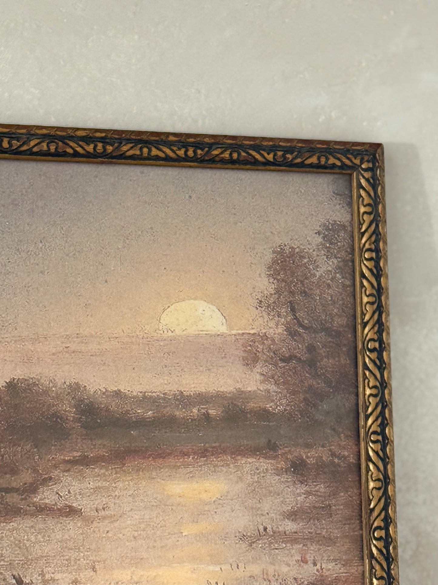 Antique Frame with Landscape Painting (print)