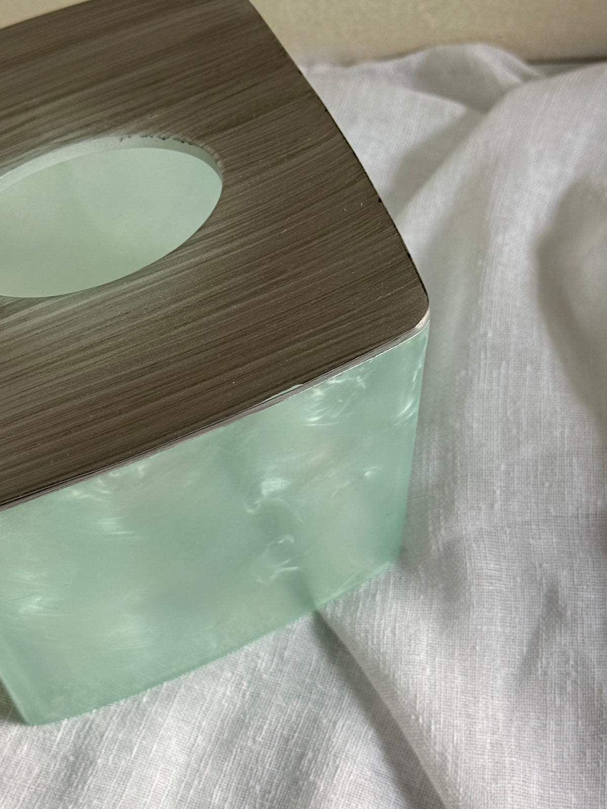 Y2K Baby Blue Resin Tissue Box