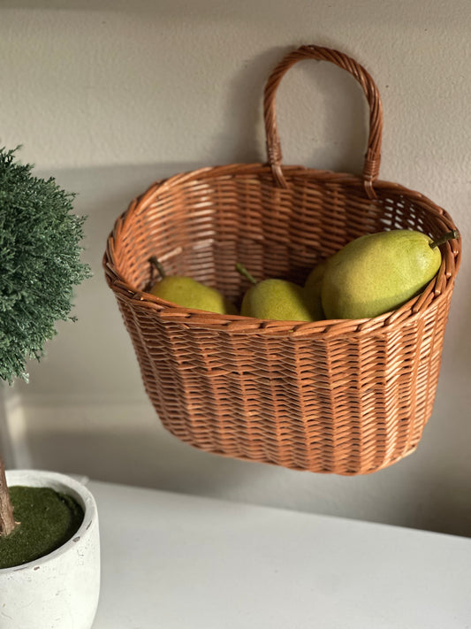 Hanging Wicker Basket
