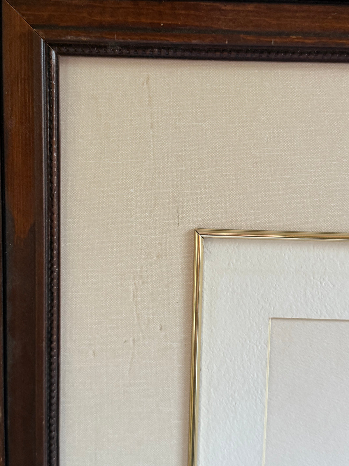Hand Drawn French Sailboat Art in Rustic Frame (no glass)
