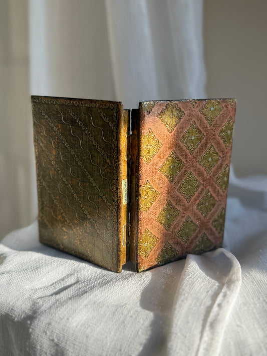 Antique Florentine Double Frame/Book Made in Italy
