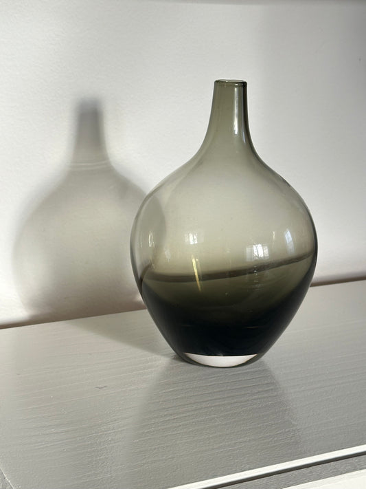 Tall Smoky Glass Vase
