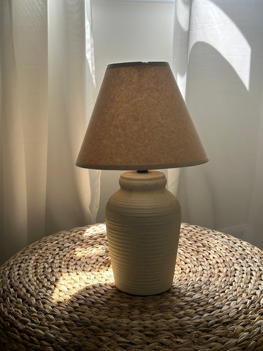 Ceramic Lamp Base with Vintage Shade