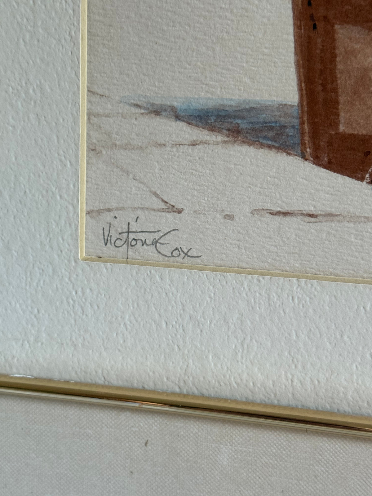 Hand Drawn French Sailboat Art in Rustic Frame (no glass)