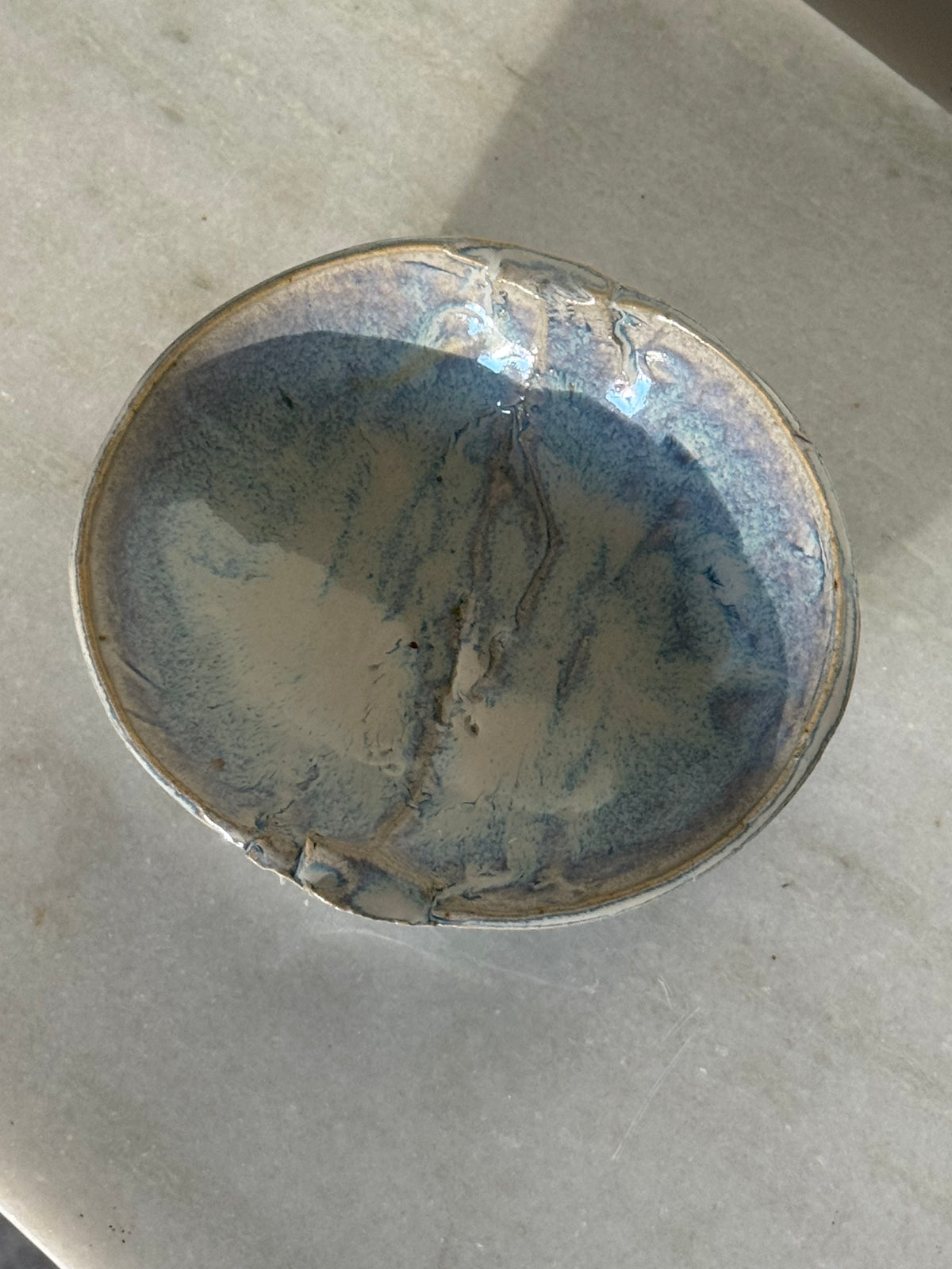 Handmade Blue Ceramic Dish