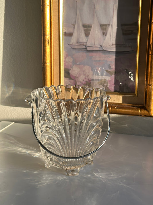 Glass Seashell Ice Bucket